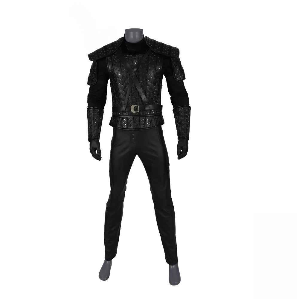 The Witcher 3: Wild Hunt Geralt of Rivia Cosplay Full Set, White Wolf Witcher Hunter Complete Costume for Game Cosplay - Halloweez