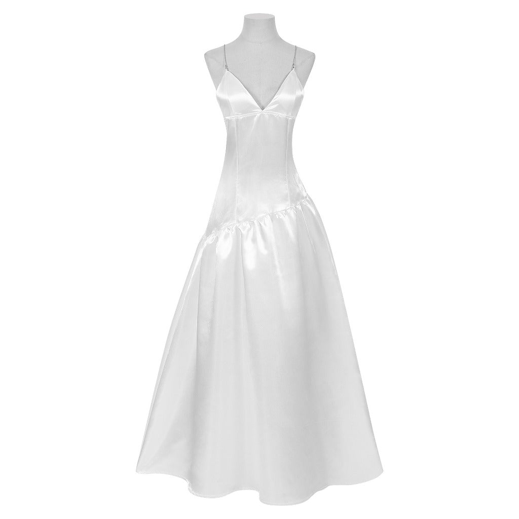 Halloween Joker 2: Dual Delusion Harley Quinn White Gown Cosplay Costume - Halloweez