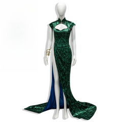 One Piece Boa Hancock Qipao Cosplay Costume Custom‑Made for Halloween Comic‑Con
