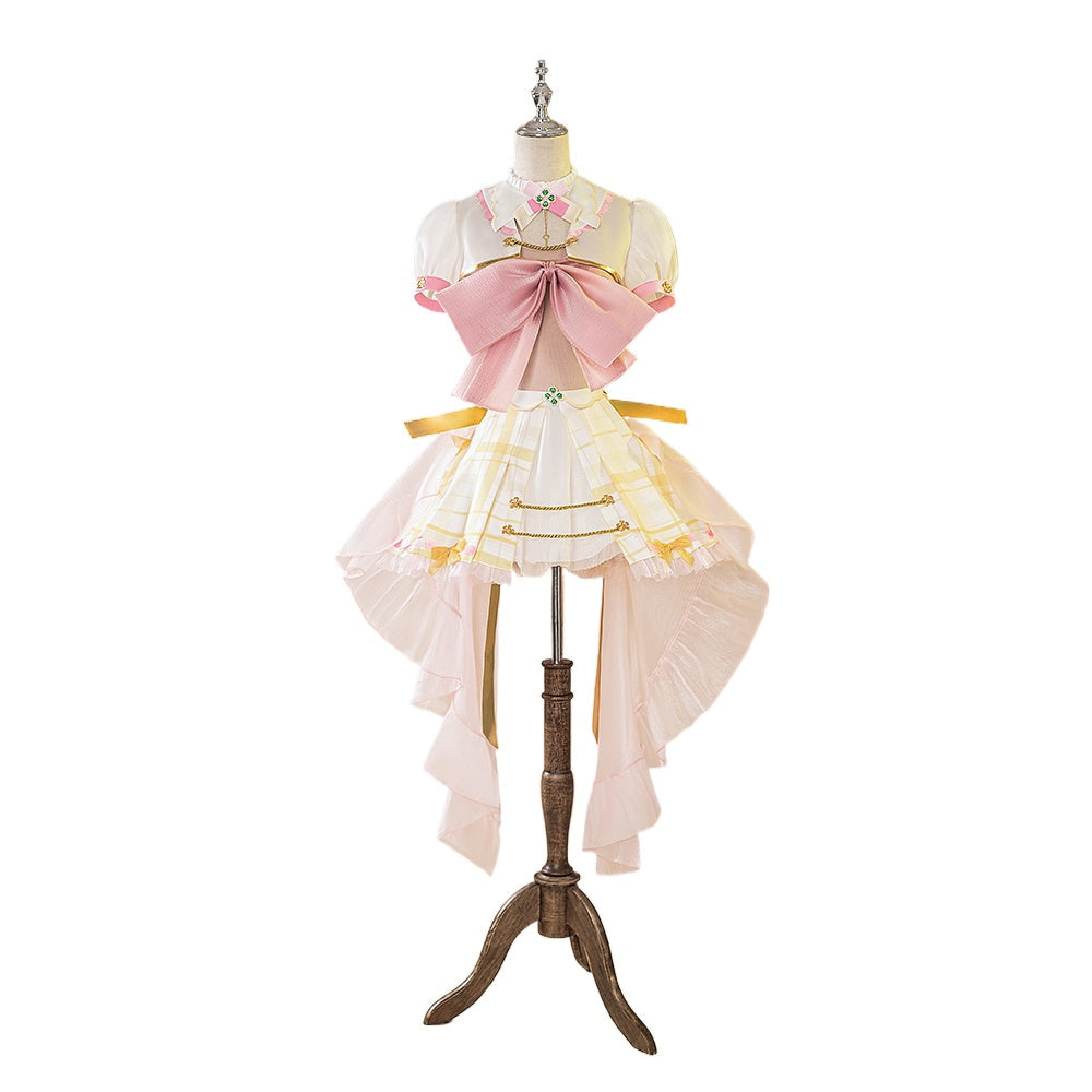 Disfraz de Ace Taffy para Halloween: conjunto de vestido rosa para entusiastas de VTuber