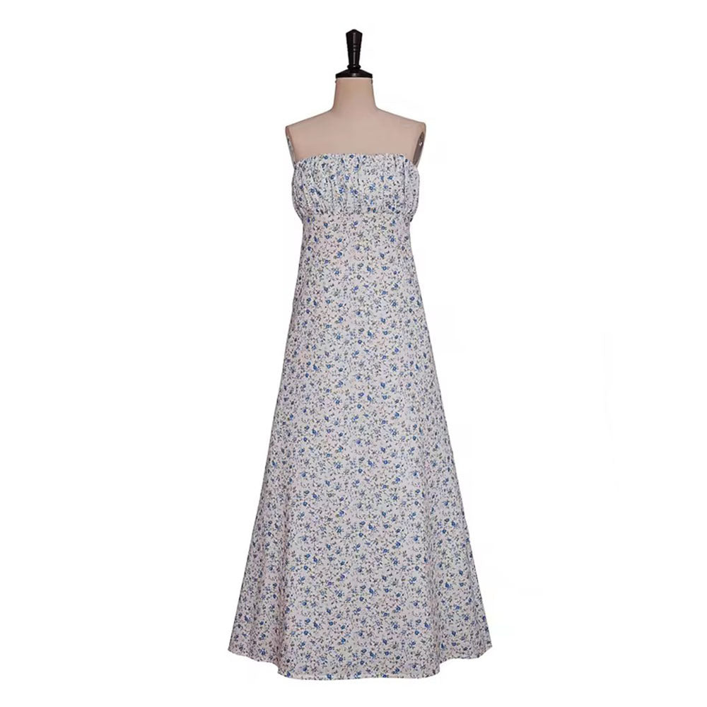 Halloween Victorian Dress Bridgerton Floral Pink Tea Party Regency Dress Two-piece Set - Halloweez