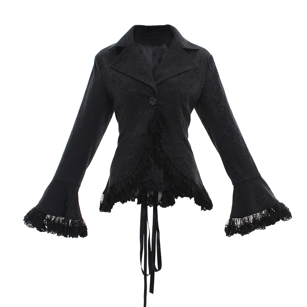 Halloweez Victorian Renaissance Retro Coat for Ladies - Lace Jacket with Steampunk Style