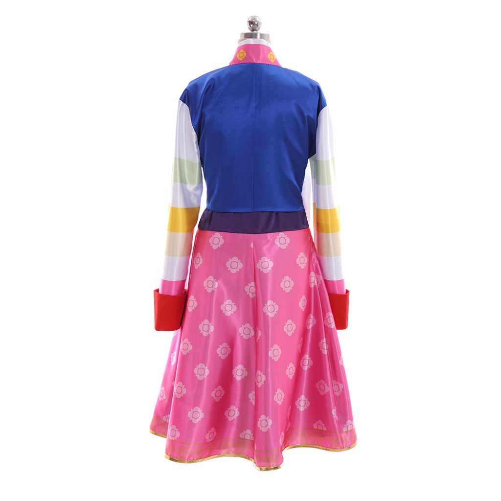 Costume de cosplay D.Va d'Halloween - Tenue de style Hanbok coréen pour filles - Parfait pour les événements de cosplay de jeux