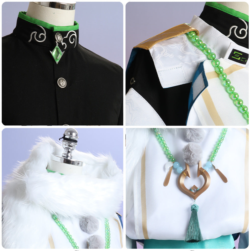 Vtuber Rainbow Agency Hero Group Cloud Flower Moon Transformed 2D Cos Anime Costume for Kazuki Hanamaru - Halloweez