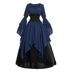 Medieval Renaissance Victorian Pirate Witch Dress - Authentic Cosplay Costume - Halloweez
