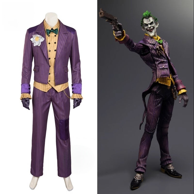 Manlu Yunxiao Arkham Asylum Joker Men's Cosplay Suit Halloween COSPLAY Costume Men - The Dark Knight Movie - Halloweez