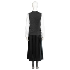 Conjunto de uniforme escolar de 5 piezas para niñas inspirado en Los Addams de Halloween Wednesday para Halloween y fiestas