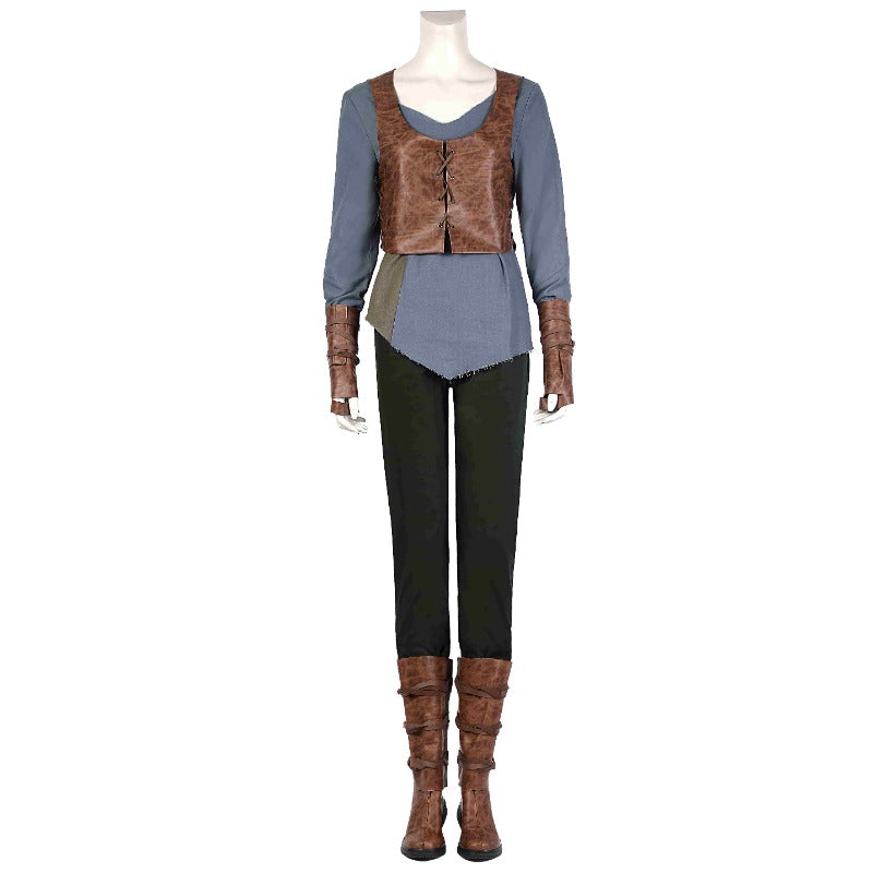 Womens Halloweez Ciri Costume - Witcher Inspired Halloween Outfit for Cosplay Parties