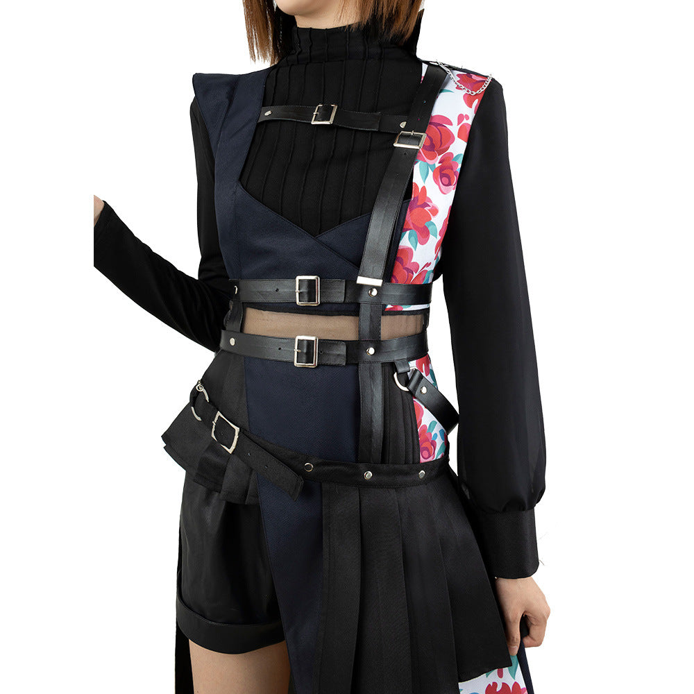Hoshimachi Suisei Concert Stage Dress - Black拼接Cosplay Costume for Music Performance - Halloweez