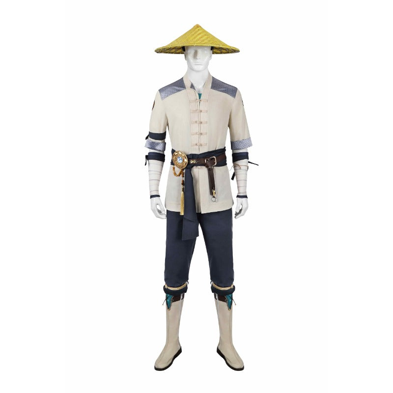 Halloweez Raiden Cosplay Costume Full Set - Mortal Kombat 1 Battle Uniform for Halloween & Parties