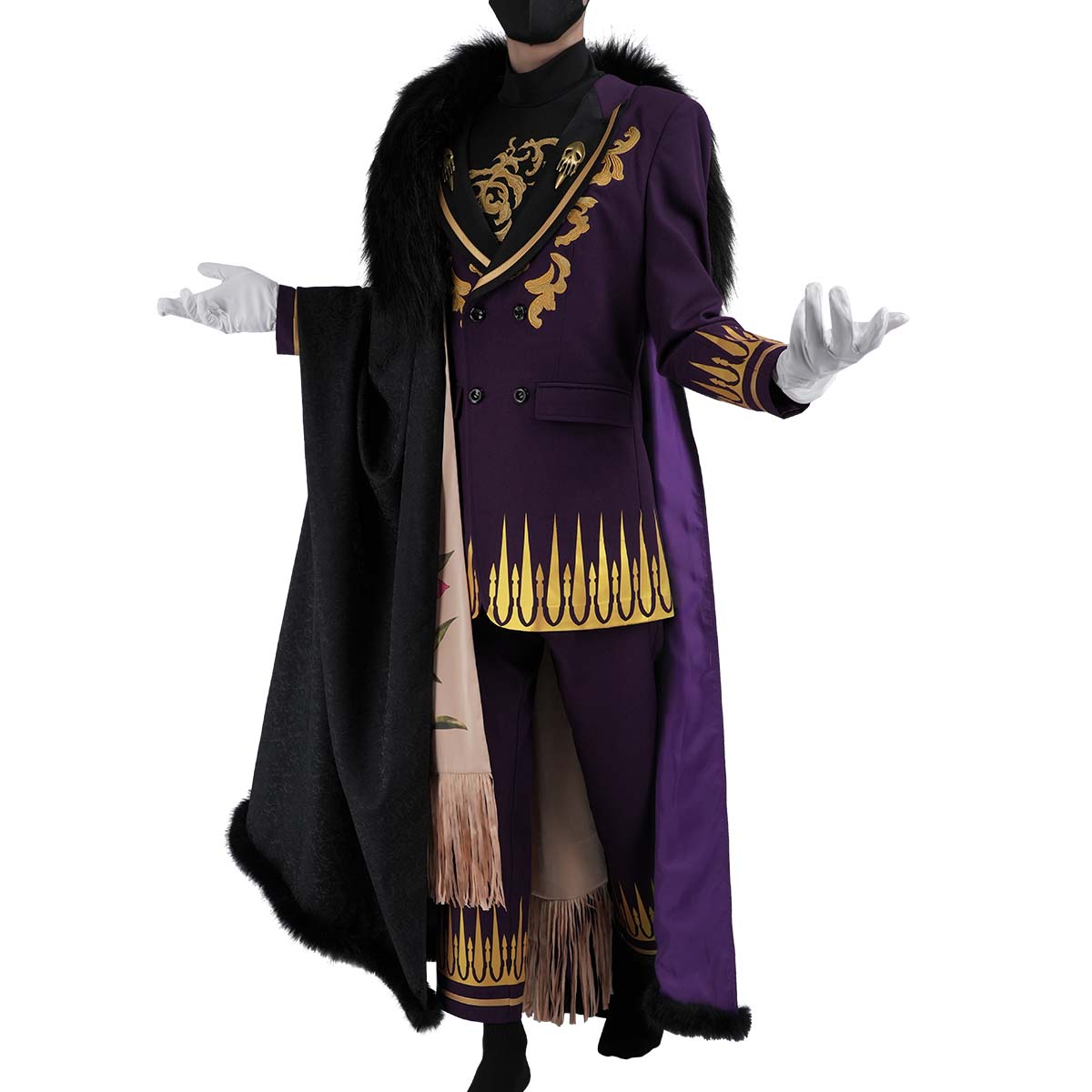 Tokyo Revengers AU Gray Valley Orchid Cosplay Costume with Fur Collar - Complete Cospaly Outfit for Anime Conventions - Halloweez