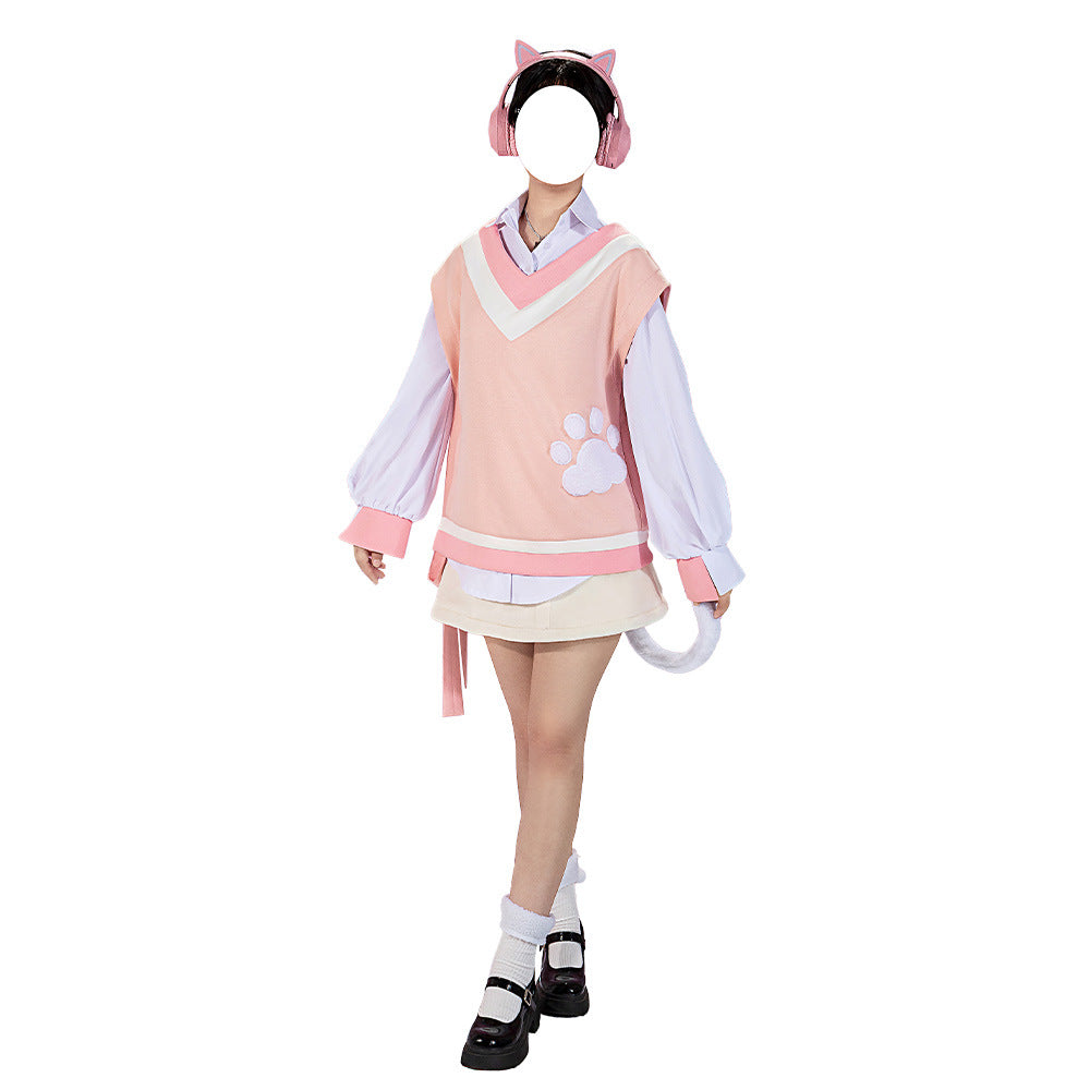Project Sekai Akayama Mizuki 2D Cosplay Anime Game Costume Women's Dress Set - Halloweez