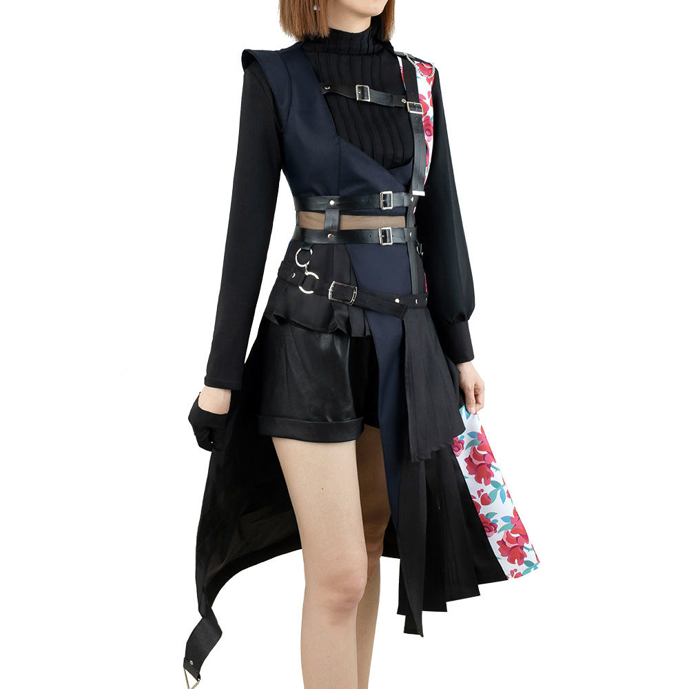 Hoshimachi Suisei Concert Stage Dress - Black拼接Cosplay Costume for Music Performance - Halloweez