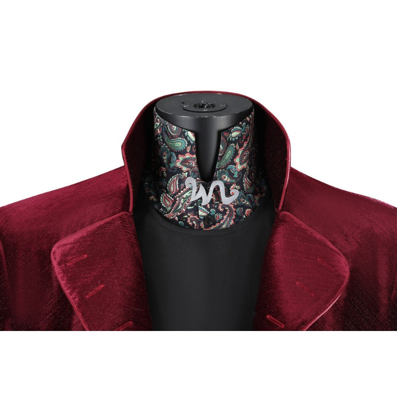 Halloweez 2023 Willy Wonka Red Cosplay Costume Inspired by Timothee Chalamet for Halloween