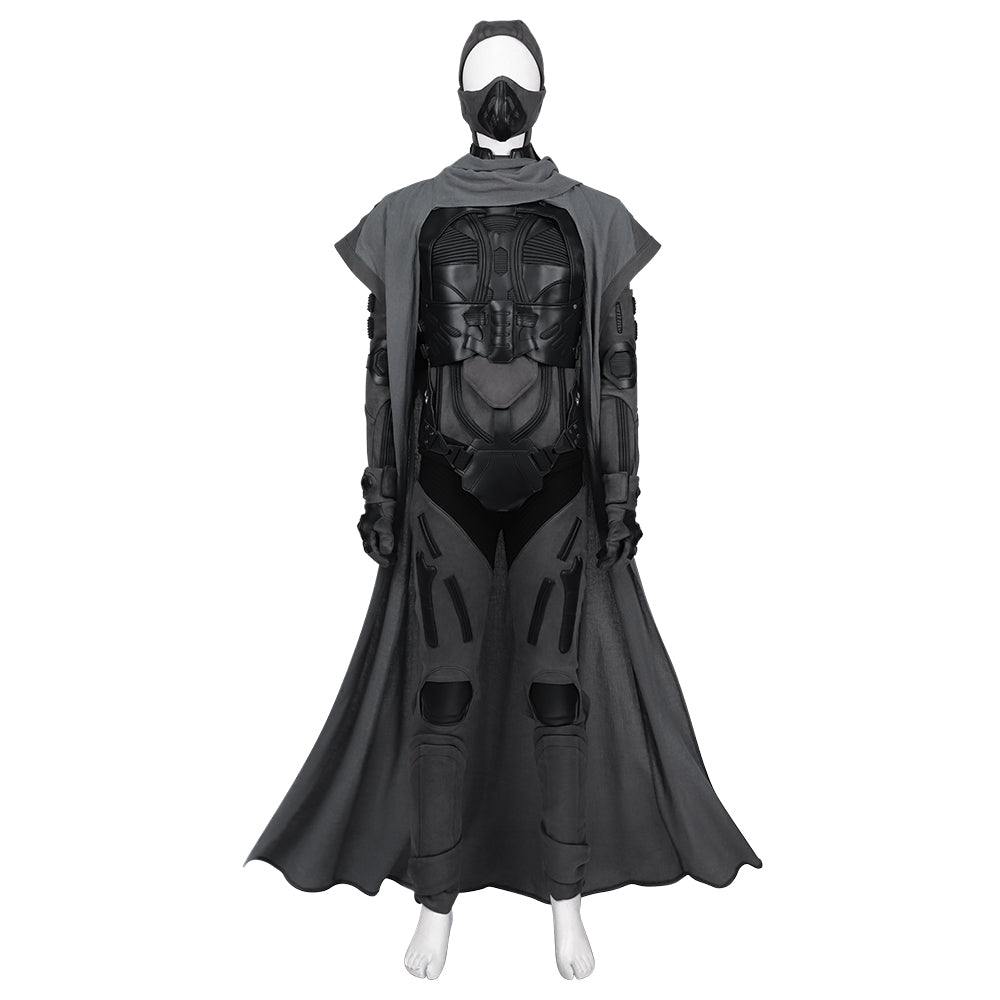 Halloweez Dune Man Cosplay Costume with Jumpsuit, Vest & Accessories