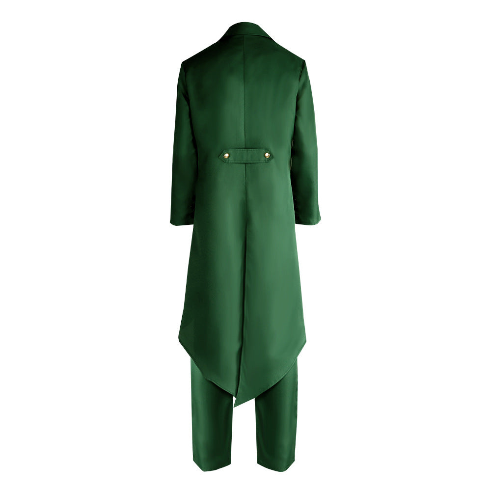 Medieval Gothic Tailcoat Cosplay Costume for Magician Stage Performance