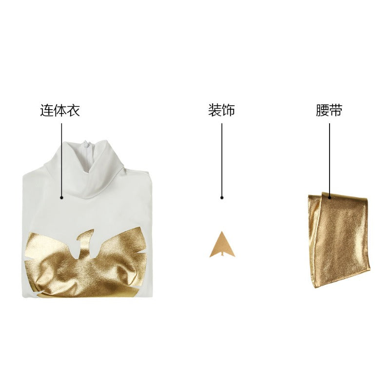 Halloweez X-Men Phoenix Pearl White Spandex Cosplay Costume for Movie Enthusiasts