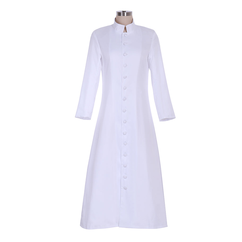 Elegant Woman Priest Cosplay Costume – Custom Long Pastor Uniform for Halloween & Carnival