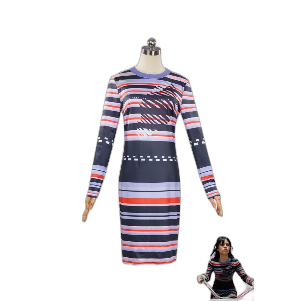 Beetlejuice Cosplay Costume Michael Keaton Black and White Stripe Halloween Outfit - Halloweez