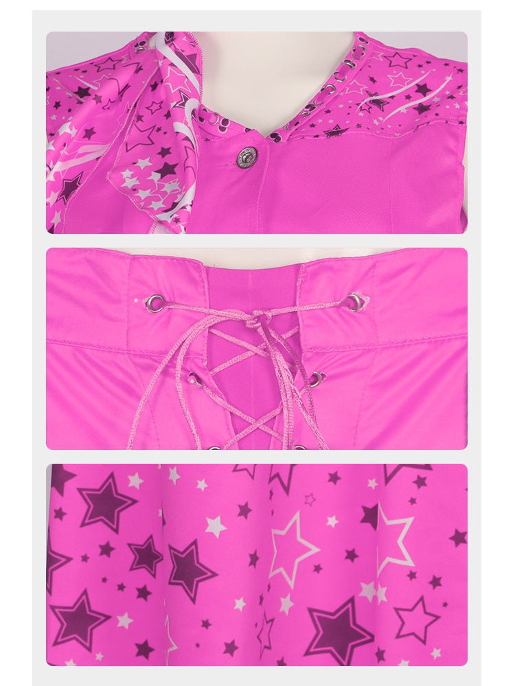 Barbie Movie Cosplay Costume Red Top and Flared Pants for Halloween - Halloweez