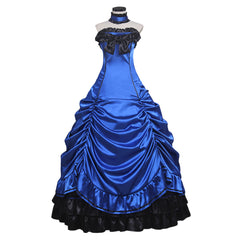 Elegante vestido de princesa lolita gótica para Halloween: estilo steampunk para eventos de máscaras