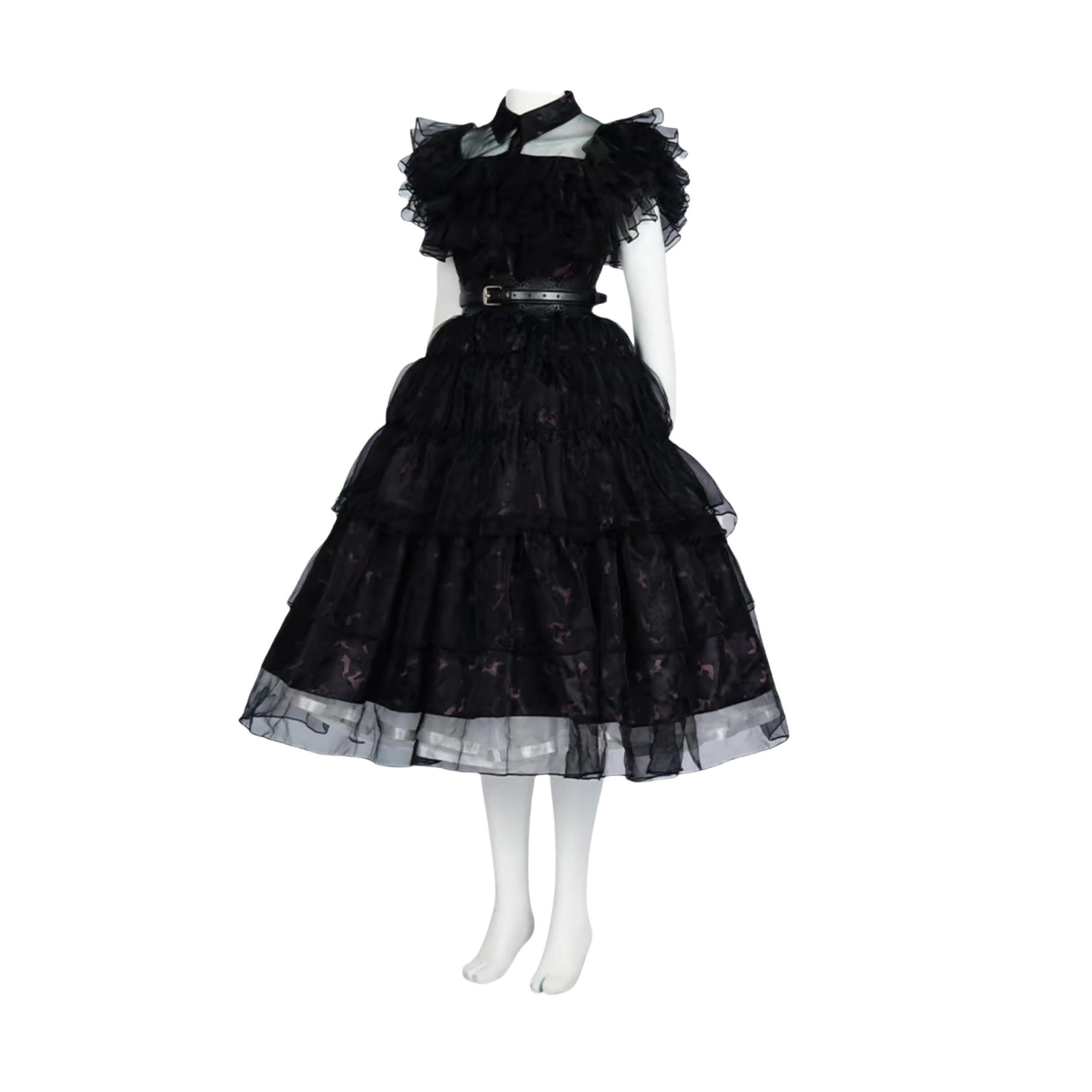 Adams Family Wednesday Addams Cosplay Dress for Women - Halloween Ball Gown Costume - Halloweez