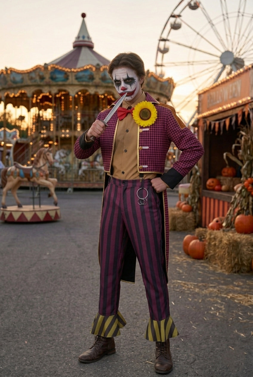 Dead by Daylight The Clown Kenneth Chase Cosplay Costume for Halloween Horror Role Play - Halloweez
