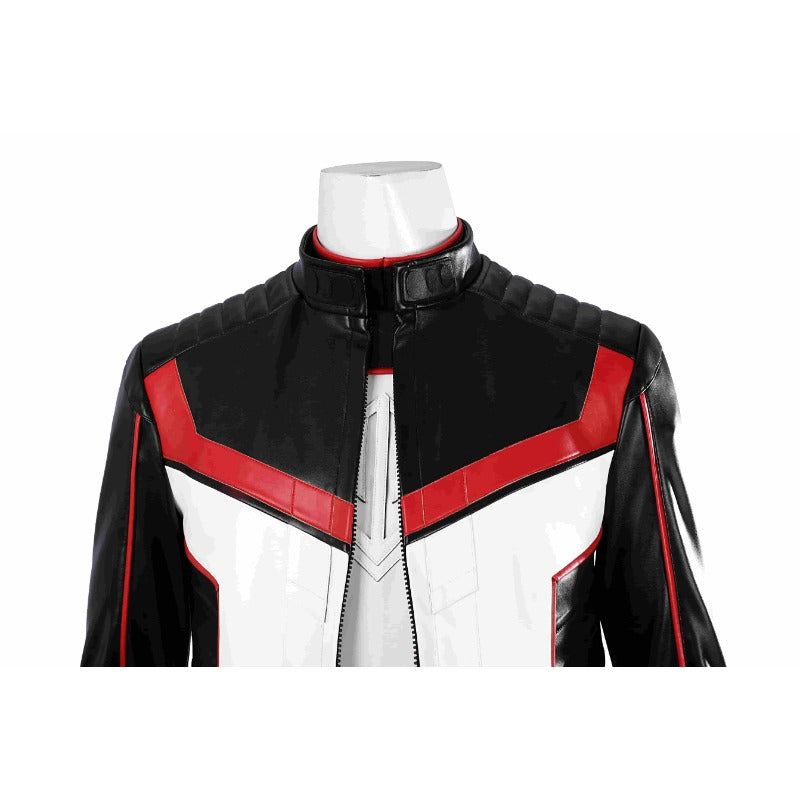 Traje de cosplay de Michael Holt Mister Terrific para Halloween: disfraz de Halloween de cuero blanco de primera calidad