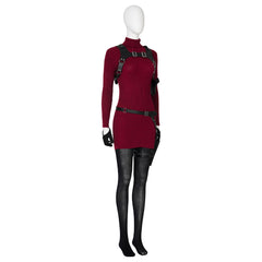 Halloweez Ada Wong Cosplay Costume - Elegant Red Dress from Resident Evil 2 for Women