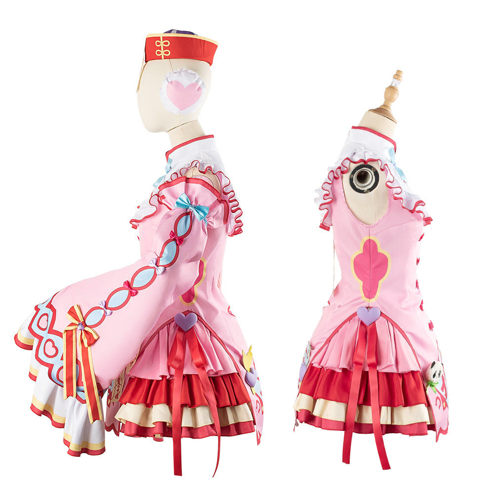 Uma Musume Pretty Derby Air Shakur Halloween Pink Zombie Cosplay Costume Dress - Halloweez