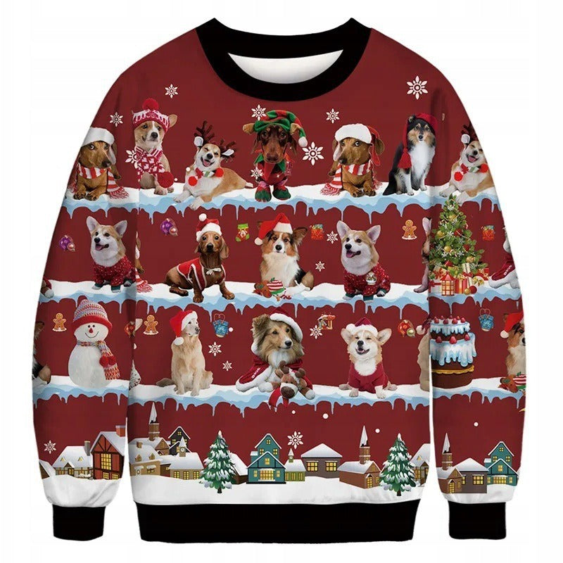 New Demon Slayer 3D Print Casual Loose Fit Christmas Sweatshirt - Halloweez