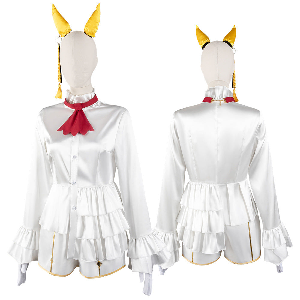 Derby Gold Town Light Calstone Light 2D Cosplay Anime Game Girl Costume for Uma Musume Pretty Derby Gold Ship - Halloweez