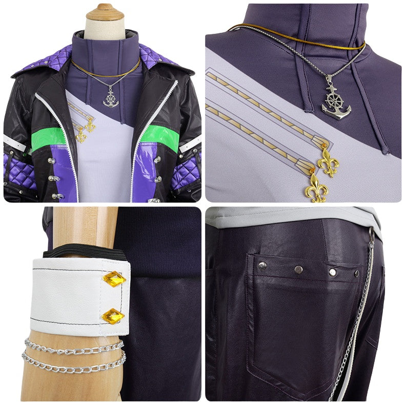 Virtual Idol Nijisanji Suit VTuber Fuwa Minato Cosplay Costume Set - Halloweez