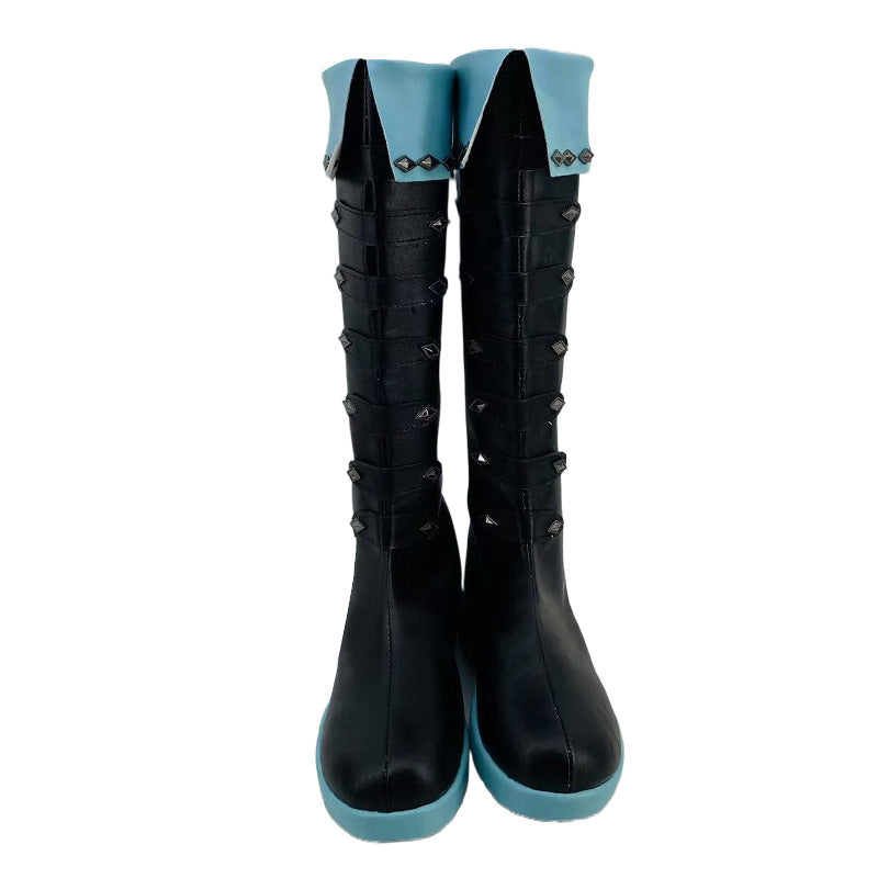 Hatsune Miku Cosplay Shoes for 2D Anime Convention Performance - Vocaloid Character Footwear - Halloweez