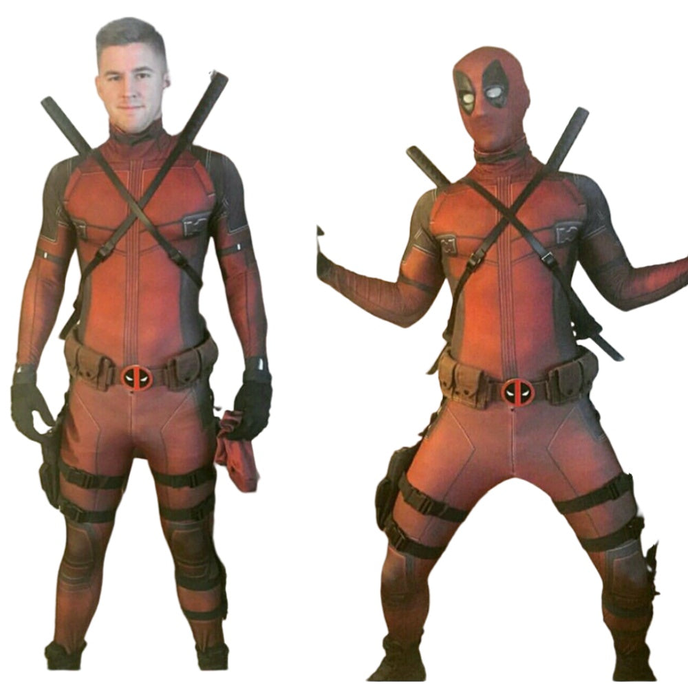 Deadpool Cosplay Anime Costume Performance Suit - Lycra Tight Super Hero Costume for Stage Party - Halloweez