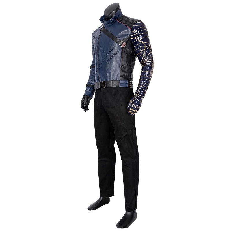 Halloweez Men's The Falcon and the Winter Soldier Cosplay Costume Jacket and Shoes Set