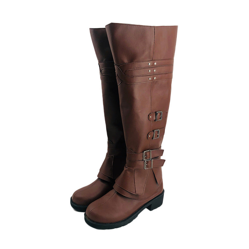 Assassin's Creed Ezio Auditore Cosplay Shoes for Game Conventions and Anime Events - Halloweez