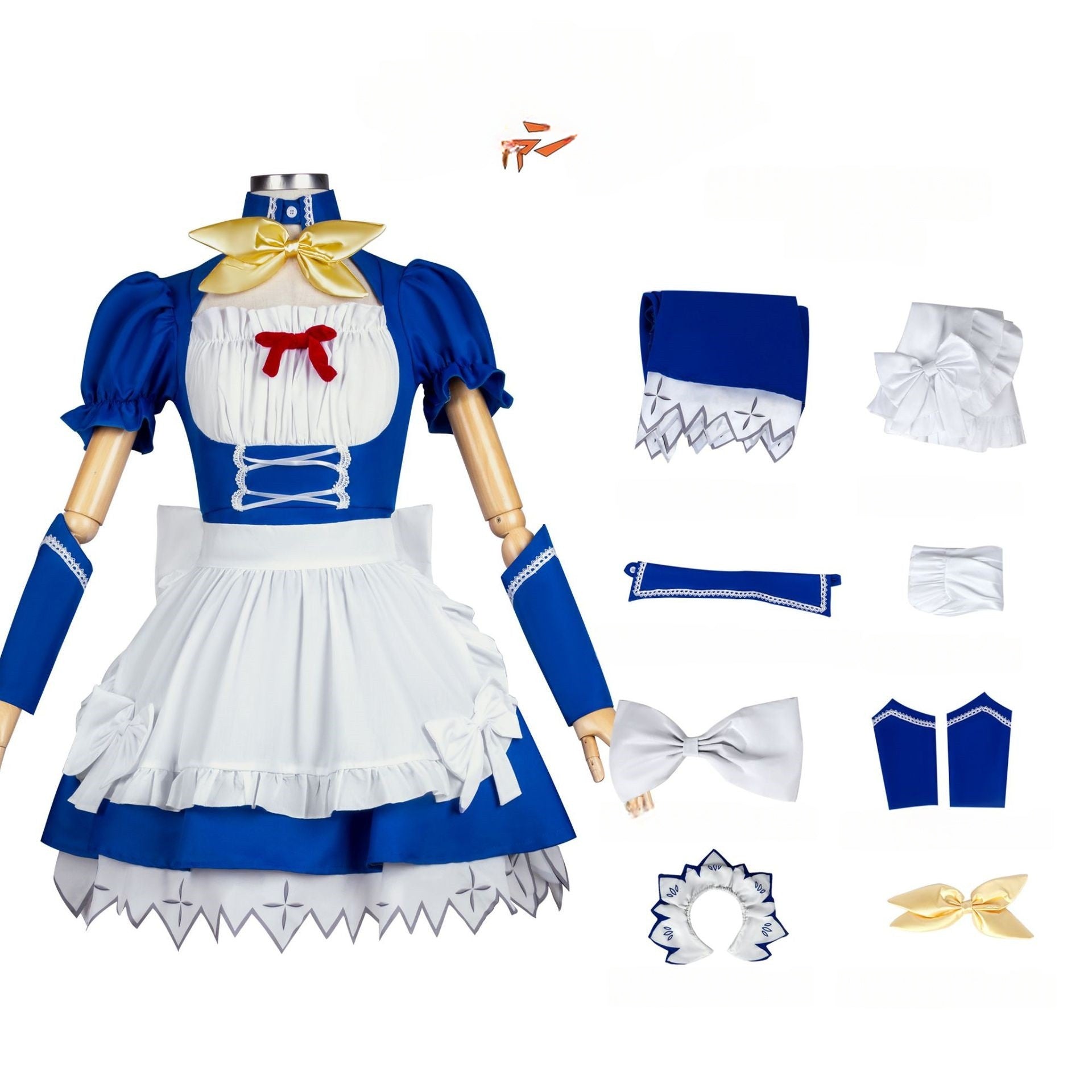 Evangelion 2D Anime Costume Ayanami Rei Asuka Langley Cosplay Maid Outfit Daily Wear - Halloweez