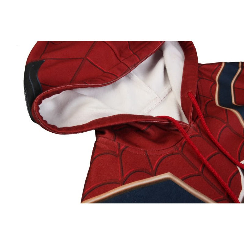 Halloweez Iron Spider Hoodie Sweatshirt - Spiderman Cosplay Costume from Infinity War