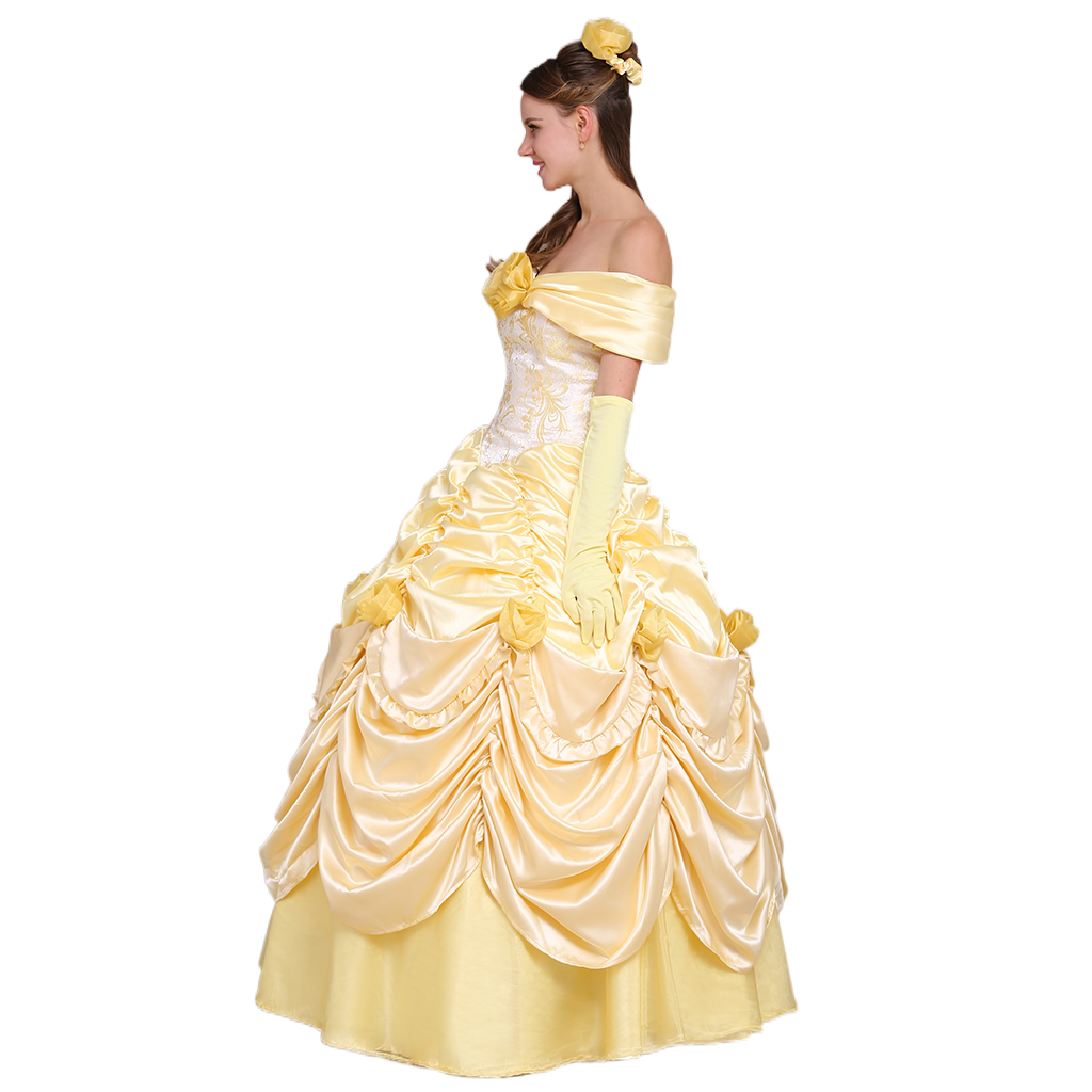 Costume de cosplay Belle pour Halloween | Robe de princesse Disney enchanteresse pour Halloween et cosplay