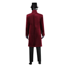 Halloweez 2023 Willy Wonka Red Cosplay Costume Inspired by Timothee Chalamet for Halloween