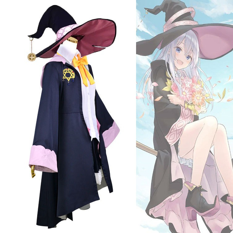 Elaina Cosplay Costume Wandering Witch: The Journey of Elaina Witch Outfit Full Set for Anime Halloween Comic Con - Halloweez