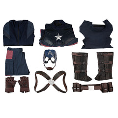 Avengers: Endgame Captain America Cosplay Costume, Custom Outfit for Halloween & Comic Con