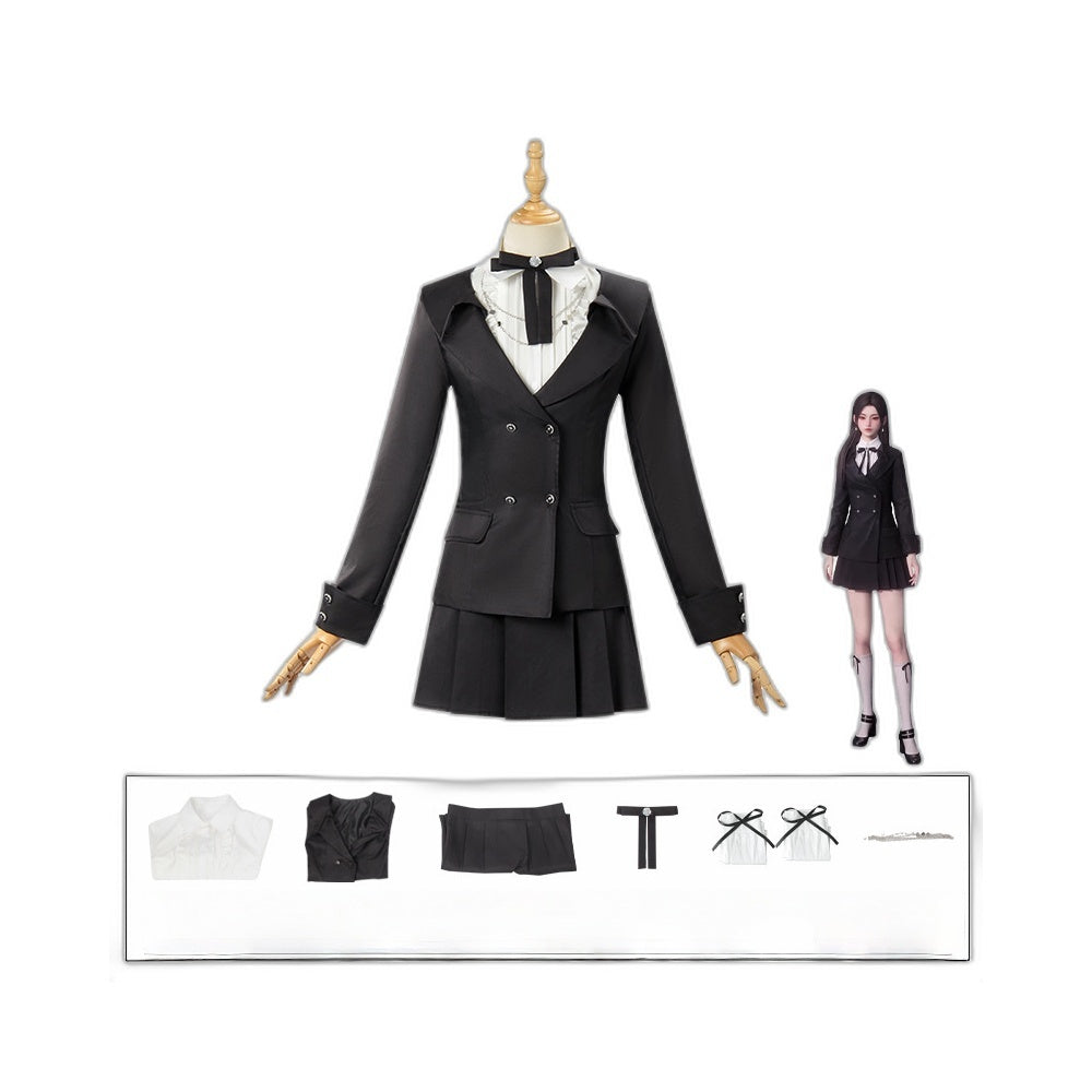 Love and Deepspace Female Protagonist Qimeng Cosplay Costume Deep Space Hunter Moonlight Suit - Halloweez
