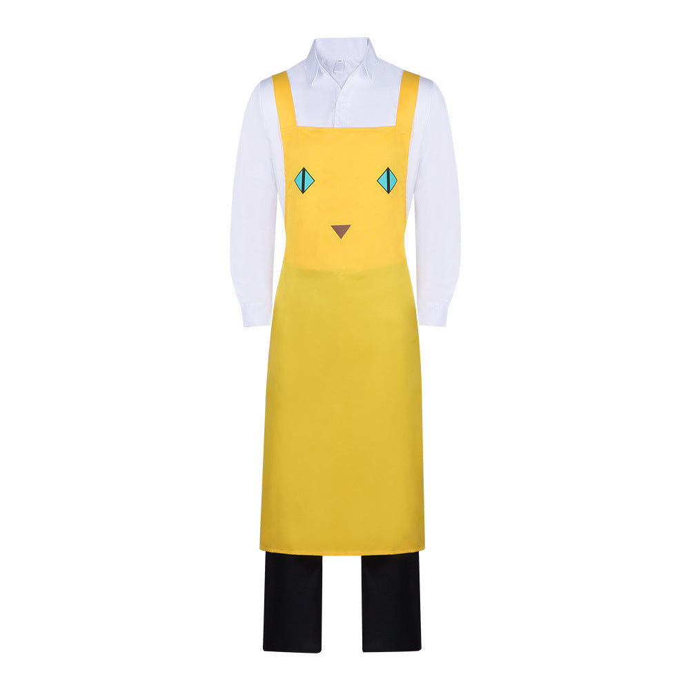 Kunagi Cat Cafe Staff Cosplay Costume - Live Dead Meow Night Anime Cosplay Outfit with Apron for Halloween Party - Halloweez
