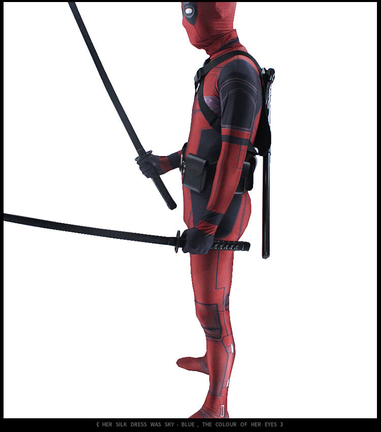Deadpool Cosplay Anime Costume Performance Suit - Lycra Tight Super Hero Costume for Stage Party - Halloweez
