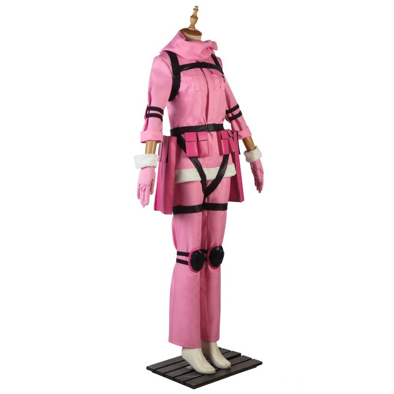 Halloweez LLENN Sword Art Online GGO Cosplay Costume - Custom Made Pink Uniform