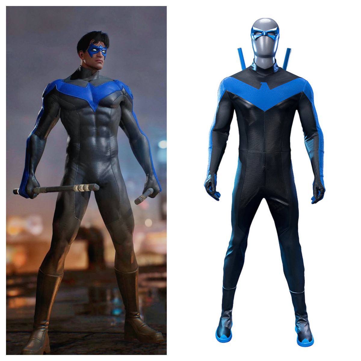 Nightwing Full Suit Costume - Premium DC Comics Superhero Outfit with Armor Details