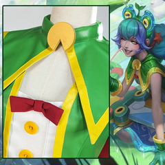 League of Legends Gwen Frog Raincoat Cosplay, Custom Game Outfit for Halloween & Comic Con