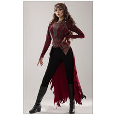 Scarlet Witch Wanda Darkhold Costume Doctor Strange Multiverse of Madness Cosplay Outfit for Halloween - Halloweez
